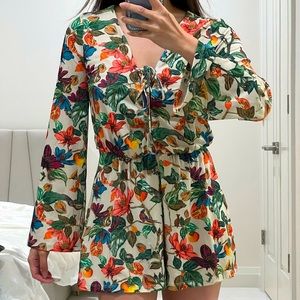 Topshop petite long sleeve romper LIKE NEW